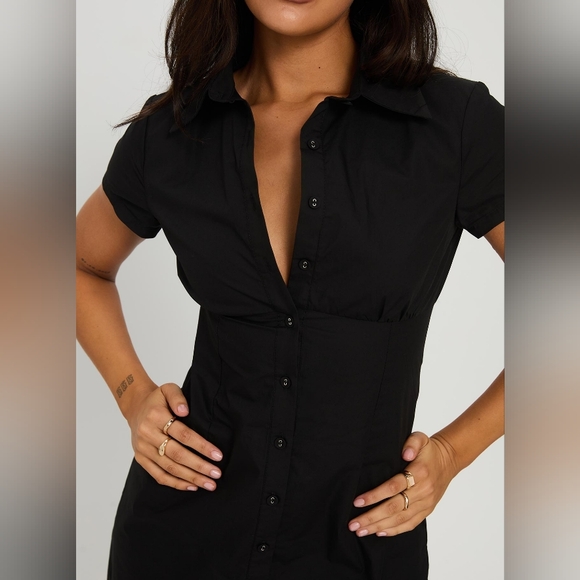 PRINCES POLLY Motley Mini Dress Black - Picture 5 of 7